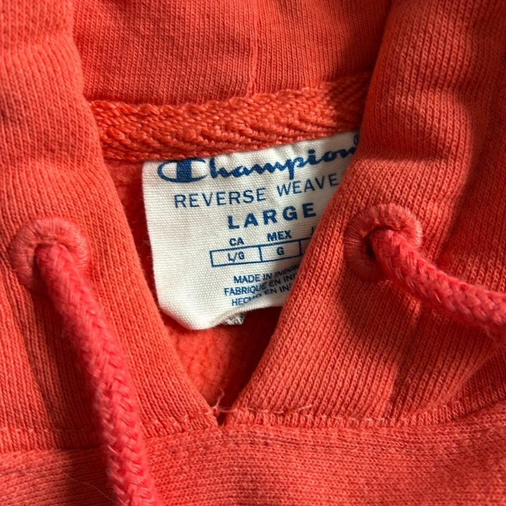 Champion men’s hoodie size large pink teal - Picture 3 of 5